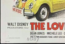 Love Bug Original Quad Movie Poster Dean Jones Disney 1968