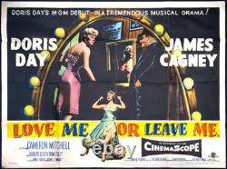 Love Me or Leave Me ORIGINAL Quad Film Poster Doris Day James Cagney 1955