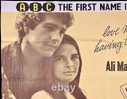 Love Story Original Quad Movie Poster ABC Cinema Ryan O'Neal 1970