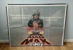 MAD MAX (1979) original UK cinema quad movie poster Mel Gibson V8 Road Warrior