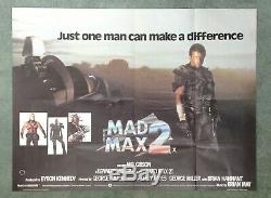 MAD MAX 2 (1981) original UK quad movie poster Mel Gibson Road Warrior