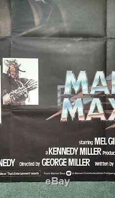 MAD MAX 2 (1981) original UK quad movie poster Mel Gibson Road Warrior
