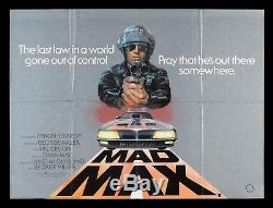 MAD MAX CineMasterpieces U. K. BRITISH QUAD ORIGINAL MOVIE POSTER 1980