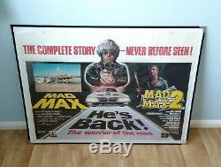 MAD MAX / MAD MAX 2 original UK quad d/b movie poster Mel Gibson Road Warrior