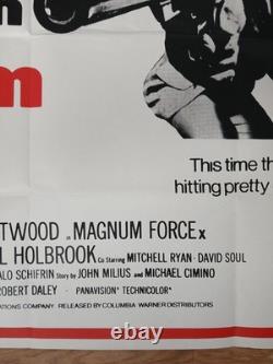 MAGNUM FORCE (1973, RR1970s) rare original UK QUAD POSTER Clint Eastwood