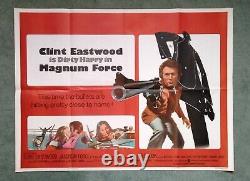 MAGNUM FORCE (1973) original UK quad movie poster CLINT EASTWOOD DAVID SOUL