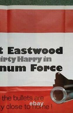 MAGNUM FORCE (1973) original UK quad movie poster CLINT EASTWOOD DAVID SOUL