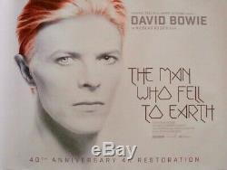 MAN WHO FELL TO EARTH British Quad movie poster R2016 DAVID BOWIE MINT 30x40