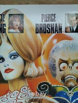 MARS ATTACKS! (1996) original rare ROLLED DOUBLE-SIDED UK 30x40 quad poster