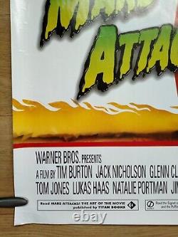 MARS ATTACKS! (1996) original rare ROLLED DOUBLE-SIDED UK 30x40 quad poster