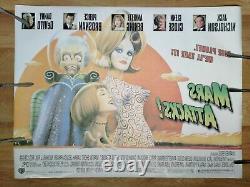 MARS ATTACKS! (1996) original rare ROLLED DOUBLE-SIDED UK 30x40 quad poster