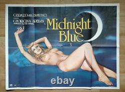 MIDNIGHT BLUE (1979) original UK quad Sexploitation movie poster Chantrell art