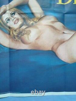 MIDNIGHT BLUE (1979) original UK quad Sexploitation movie poster Tom Chantrell