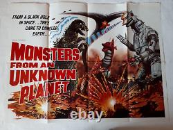 MONSTER FROM AN UNKNOWN PLANET / Terror Of Mechagodzilla POSTER UK QUAD GODZILLA