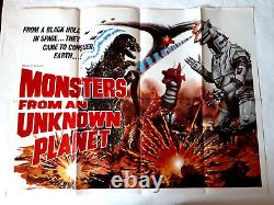 MONSTER FROM AN UNKNOWN PLANET / Terror Of Mechagodzilla POSTER UK QUAD GODZILLA