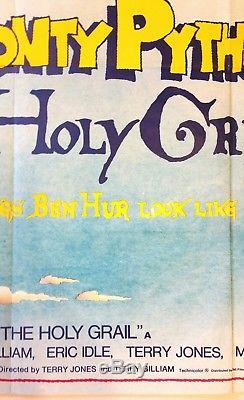 MONTY PYTHON AND THE HOLY GRAIL original 1975 UK quad movie poster