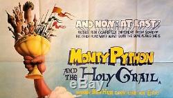 MONTY PYTHON AND THE HOLY GRAIL original 1975 UK quad movie poster