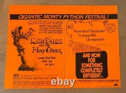 MONTY PYTHON FESTIVAL Vintage UK Quad Holy Grail Completely Different