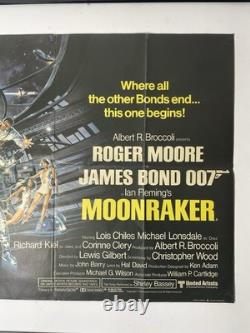 MOONRAKER Vintage JAMES BOND 1strelease Cinema Original 1979 Movie Poster UKQuad