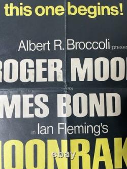 MOONRAKER Vintage JAMES BOND 1strelease Cinema Original 1979 Movie Poster UKQuad