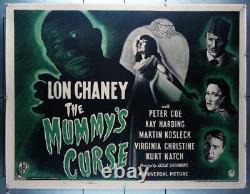 MUMMY'S CURSE, THE (1944) 16325 Lon Chaney, Jr. BRITISH QUAD Movie Poster Un
