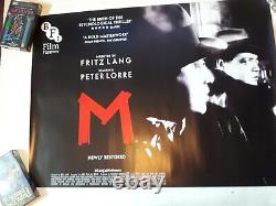 M original POSTER BFI UK QUAD 30x40 RE-RELEASE 2014 FRITZ LANG PETER LORRE