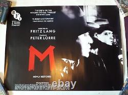 M original POSTER BFI UK QUAD 30x40 RE-RELEASE 2014 FRITZ LANG PETER LORRE
