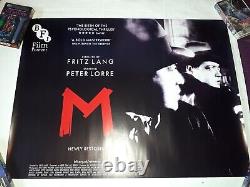 M original POSTER BFI UK QUAD 30x40 RE-RELEASE 2014 FRITZ LANG PETER LORRE
