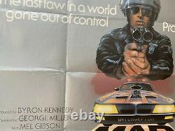 Mad Max Original UK British Quad Film Poster 1980 Mel Gibson