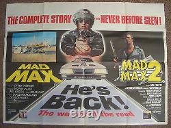Mad max 1+2 quad cinema film poster George Miller Mel Gibson