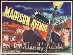 Madison Avenue Original Quad Movie Cinema Poster Tom Chantrell Dana Andrews 1961