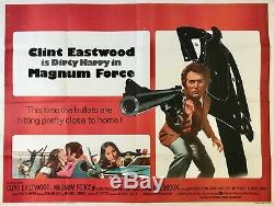 Magnum Force Original Movie Quad Film Poster 1973 Clint Eastwood Bill Gold Art