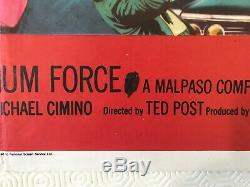 Magnum Force Original Movie Quad Film Poster 1973 Clint Eastwood Bill Gold Art