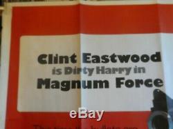 Magnum Force Original Movie Quad Film Poster 1973 Clint Eastwood V Good