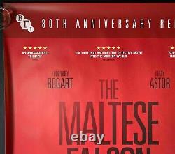 Maltese Falcon Original Quad Movie Poster 80th Ann BFI RR Humphrey Bogart
