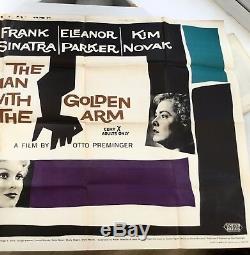 Man With The Golden Arm U. K. Quad Movie poster Sinatra 30x40 1956 Saul Bass