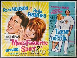 Man's Favourite Sport / Tammy Doctor Original Quad Movie Poster Rock Hudson
