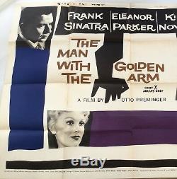 Man with the golden arm U. K. Quad cinema vintage Film poster Sinatra 1954