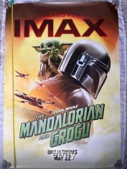 Mandalorian & Grogu Imax Large Format Display Poster Star Wars Rare