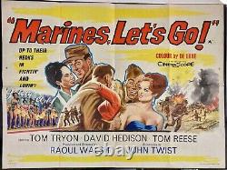 Marines, Let's Go Original Quad Movie Cinema Poster Tom Tryon Tom Chantrell 1961