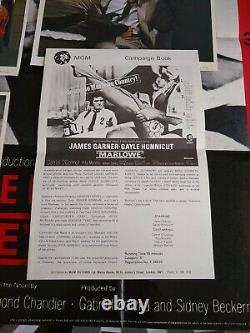 Marlowe James Garner 1969 UK Movie Quad Poster 30x40 + Lobby Cards EX