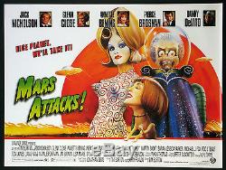 Mars Attacks! Tim Burton 1996 Double-sided British Quad Rolled