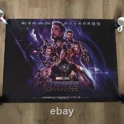 Marvel AVENGERS End Game Movie Cinema Quad Poster 30x40 Rare