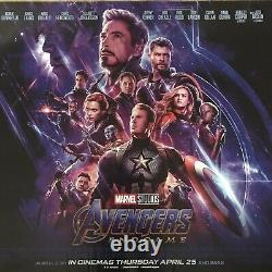 Marvel AVENGERS End Game Movie Cinema Quad Poster 30x40 Rare