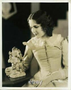Mary Brian Vintage Silent Film Star Original Photograph 1930 with Hindu Idol