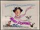 Mary Poppins Original Quad Movie Poster Julie Andrews Walt Disney 1970s Rr