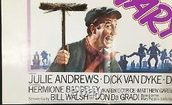 Mary Poppins Original Quad Movie Poster Julie Andrews Walt Disney 1970s RR