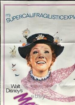 Mary Poppins Original UK Double Quad Movie Poster Julie Andrews Walt Disney RR