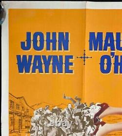 McLintock! ORIGINAL Quad Movie Poster John Wayne Maureen O'Hara 1963