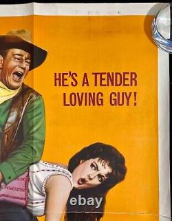 McLintock! ORIGINAL Quad Movie Poster John Wayne Maureen O'Hara 1963